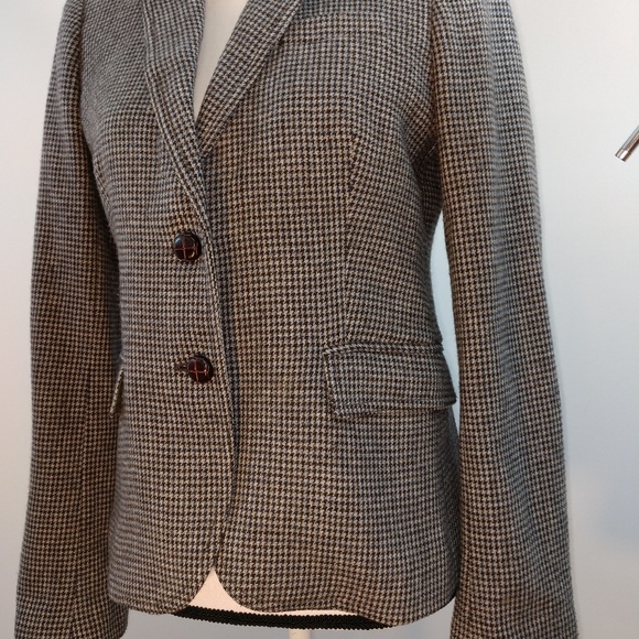 J. Crew Jackets & Blazers - J. Crew Schoolboy Houndstooth Wool Blazer Size 6